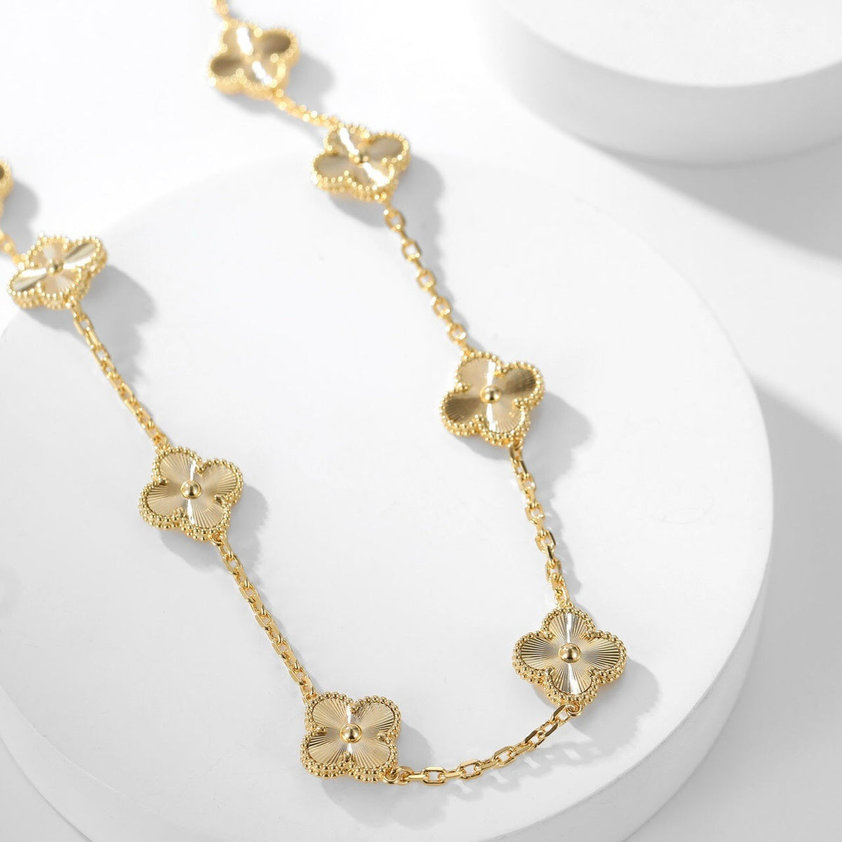 [Rani Jewelry]CLOVER 10 MOTIFS LASER NECKLACE