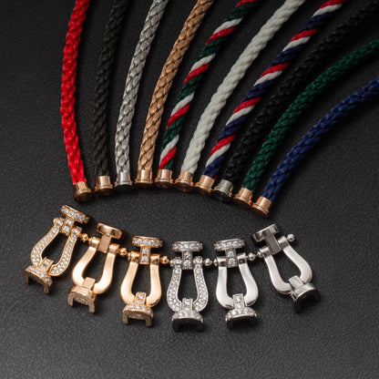 [Rani Jewelry]Love & Force Large Horseshoe Trio Bracelet Stack Set
