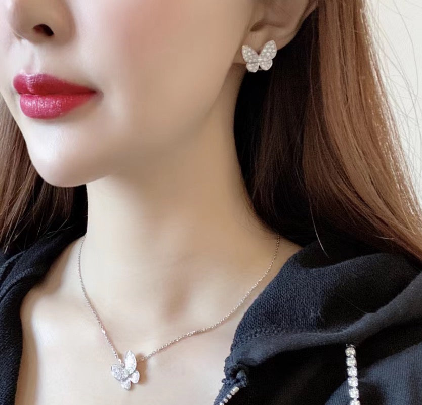 [Rani Jewelry]BUTTERFLY ALL DIAMOND EARRINGS