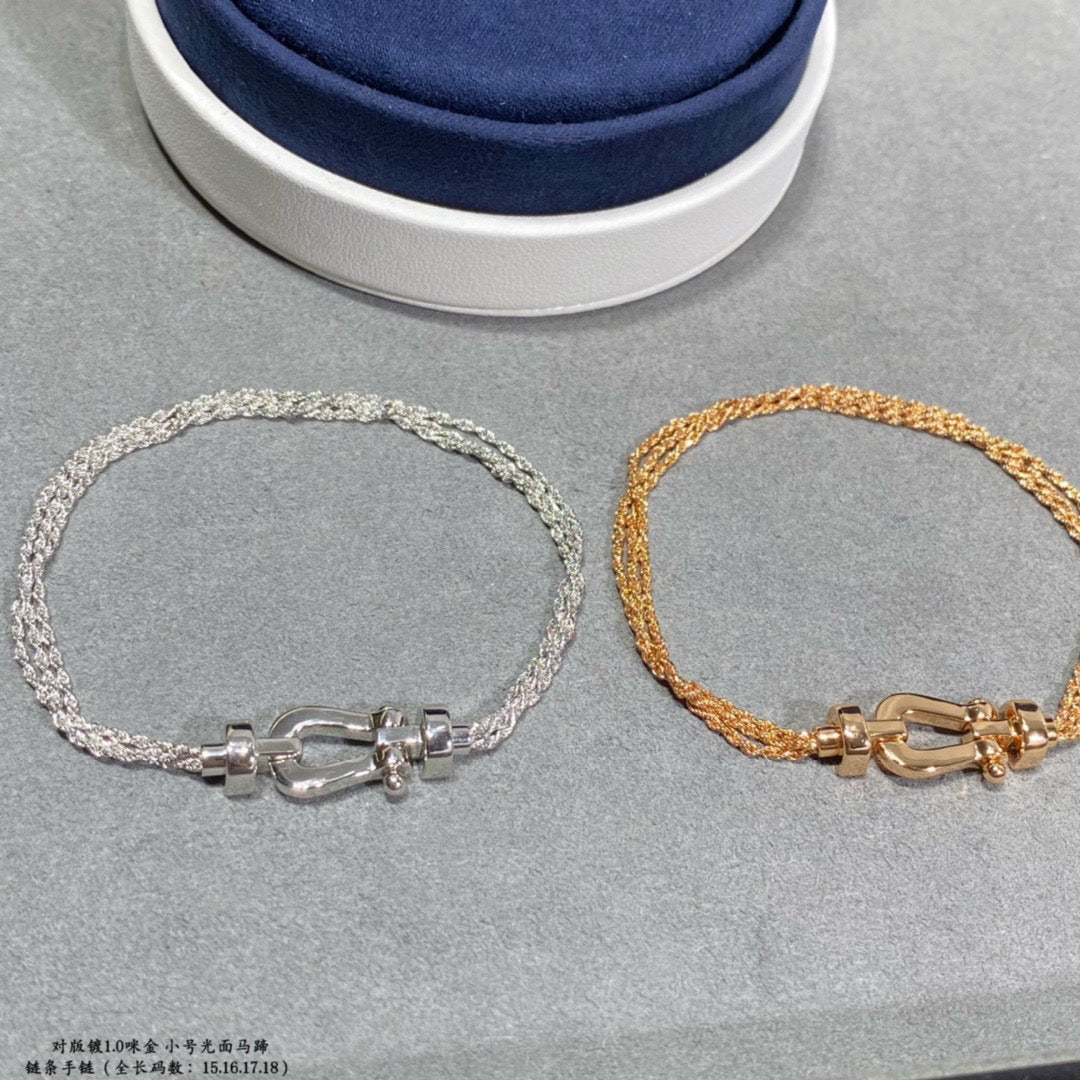 [Rani Jewelry]FORCE SMALL HORSESHOE  DIAMOND CHAIN ROPE BRACELET