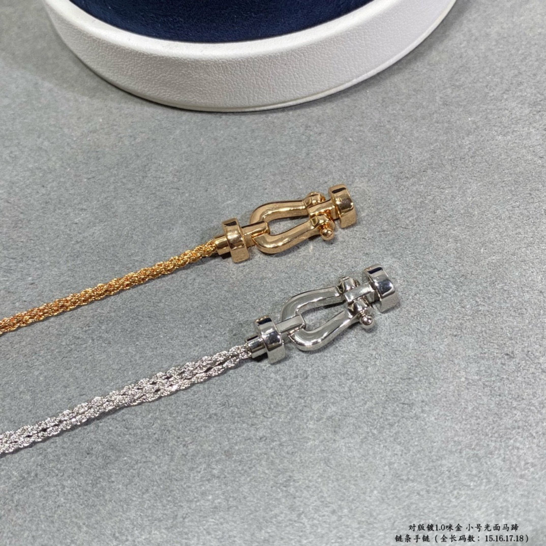 [Rani Jewelry]FORCE SMALL HORSESHOE  DIAMOND CHAIN ROPE BRACELET