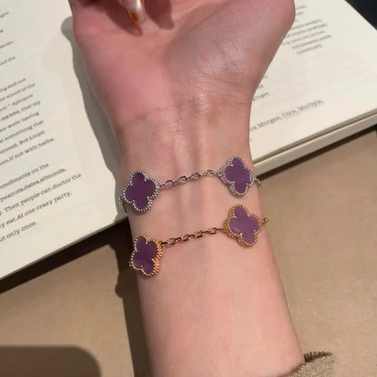 [Rani Jewelry] CLOVER 5 MOTIF VIOLET BRACELET COLLECTION