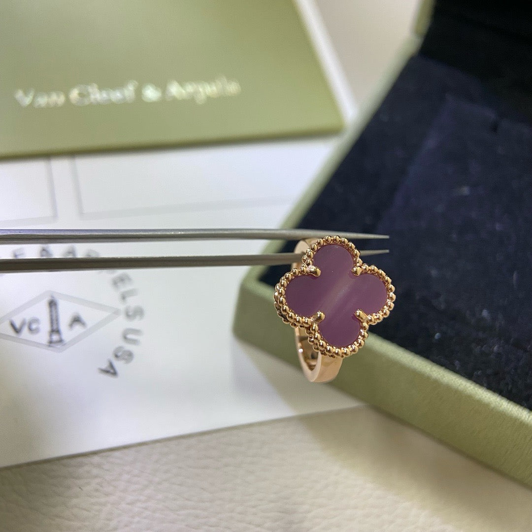 [Rani Jewelry]CLOVER  PURPLE VIOLET RING