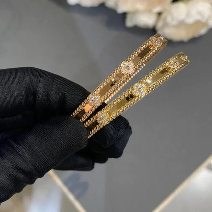 [Rani Jewelry]CLOVER BRACELET 4MM DIAMONDS