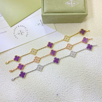[Rani Jewelry] CLOVER 5 MOTIF VIOLET BRACELET COLLECTION