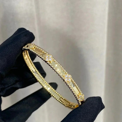 [Rani Jewelry]CLOVER BRACELET 4MM DIAMONDS