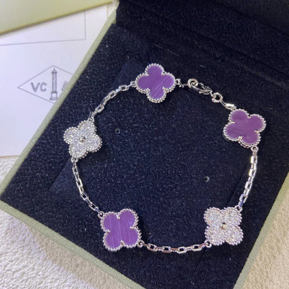 [Rani Jewelry] CLOVER 5 MOTIF VIOLET BRACELET COLLECTION