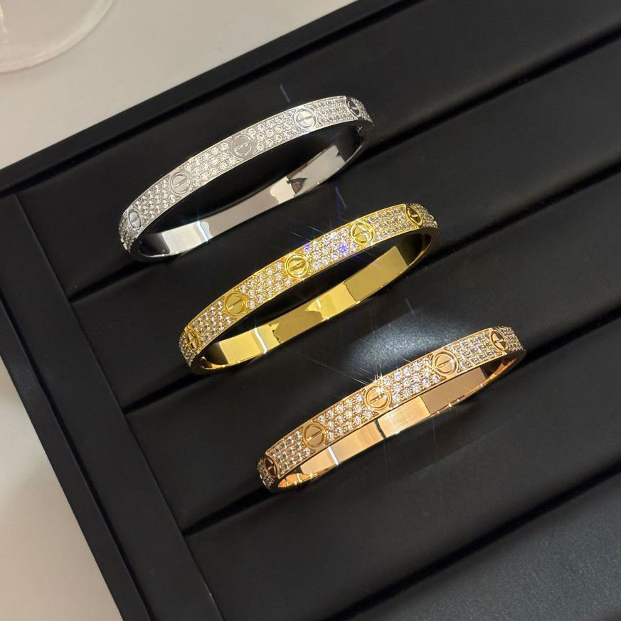 [Rani Jewelry] LOVE BRACELET 6.1MM DIAMOND-PAVED