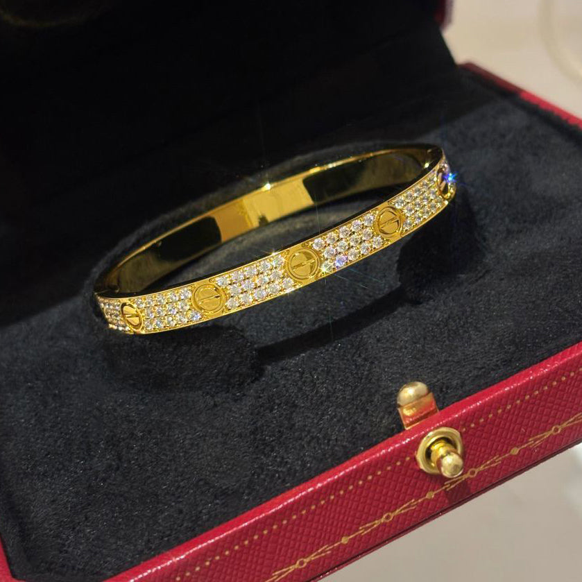[Rani Jewelry] LOVE BRACELET 6.1MM DIAMOND-PAVED