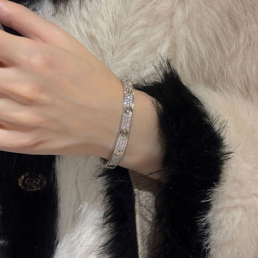 [Rani Jewelry] LOVE BRACELET 6.1MM DIAMOND-PAVED
