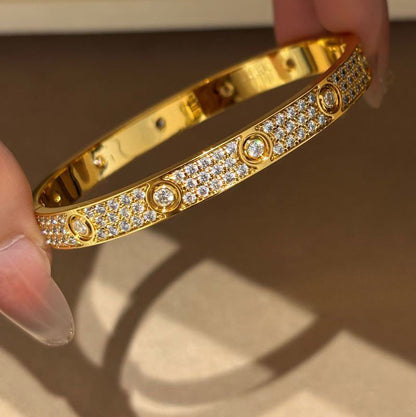 [Rani Jewelry] LOVE BRACELET 6.1MM DIAMOND-PAVED 10 BIG DIAMONDS