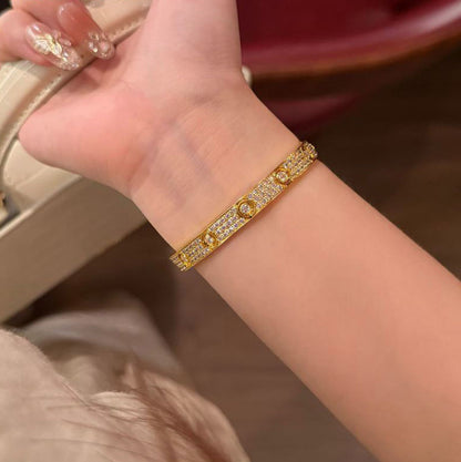 [Rani Jewelry] LOVE BRACELET 6.1MM DIAMOND-PAVED 10 BIG DIAMONDS