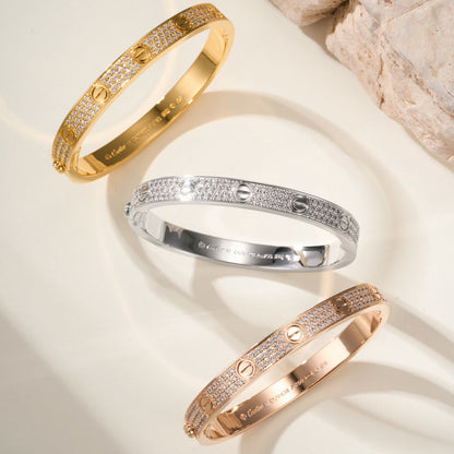 [Rani Jewelry] LOVE BRACELET 6.1MM DIAMOND-PAVED