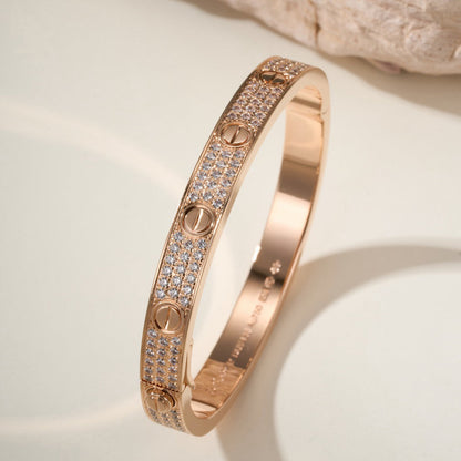 [Rani Jewelry] LOVE BRACELET 6.1MM DIAMOND-PAVED