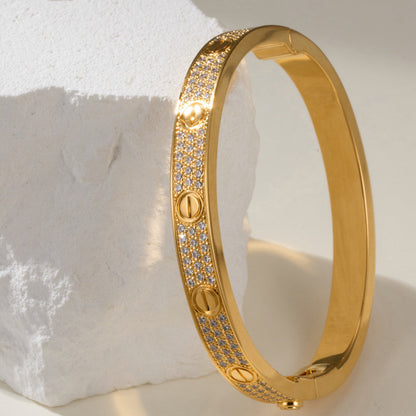 [Rani Jewelry] LOVE BRACELET 6.1MM DIAMOND-PAVED