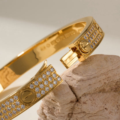 [Rani Jewelry] LOVE BRACELET 6.1MM DIAMOND-PAVED