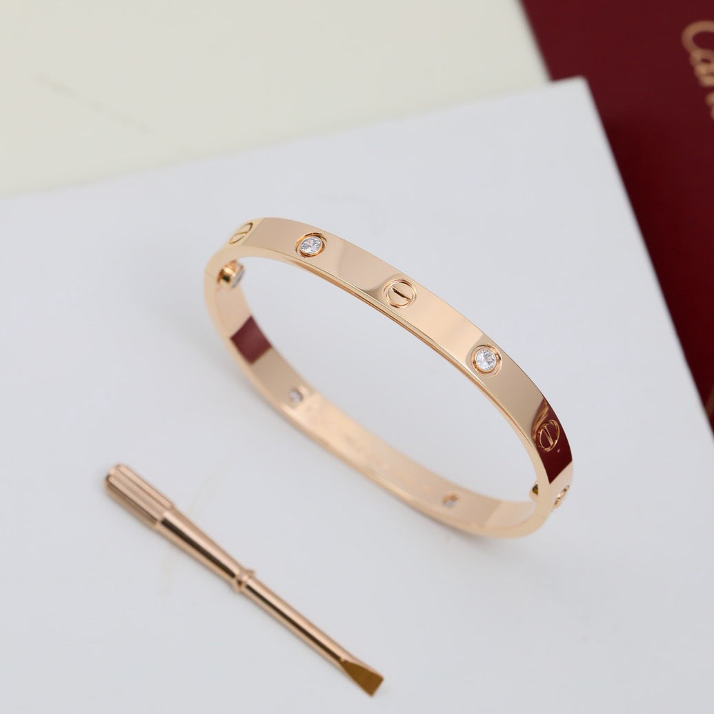 [Rani Jewelry] LOVE BRACELET 6.1MM 4 DIAMONDS