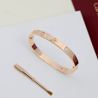 [Rani Jewelry] LOVE BRACELET 6.1MM 4 DIAMONDS