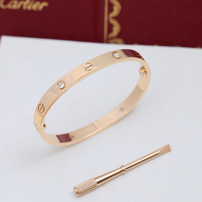 [Rani Jewelry] LOVE BRACELET 6.1MM 4 DIAMONDS