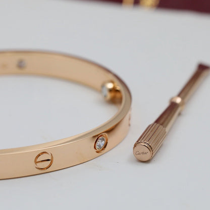 [Rani Jewelry] LOVE BRACELET 6.1MM 4 DIAMONDS