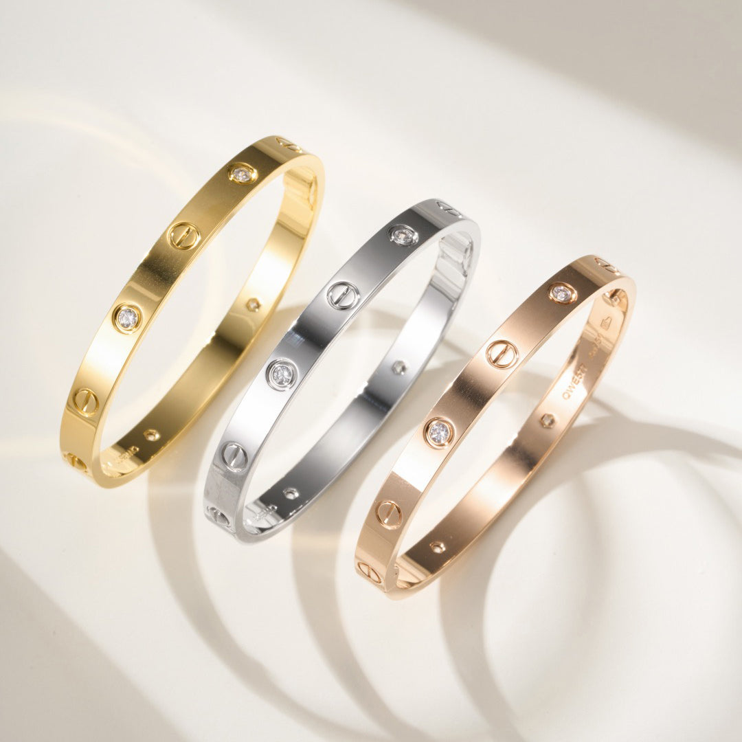 [Rani Jewelry] LOVE BRACELET 6.1MM 4 DIAMONDS