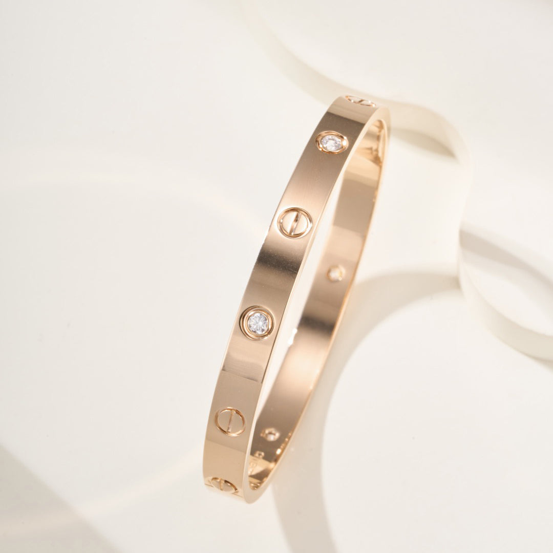 [Rani Jewelry] LOVE BRACELET 6.1MM 4 DIAMONDS