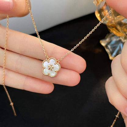 [Rani Jewelry]LUCKY  WHITE MOP  PLUM BLOSSOM NECKLACE