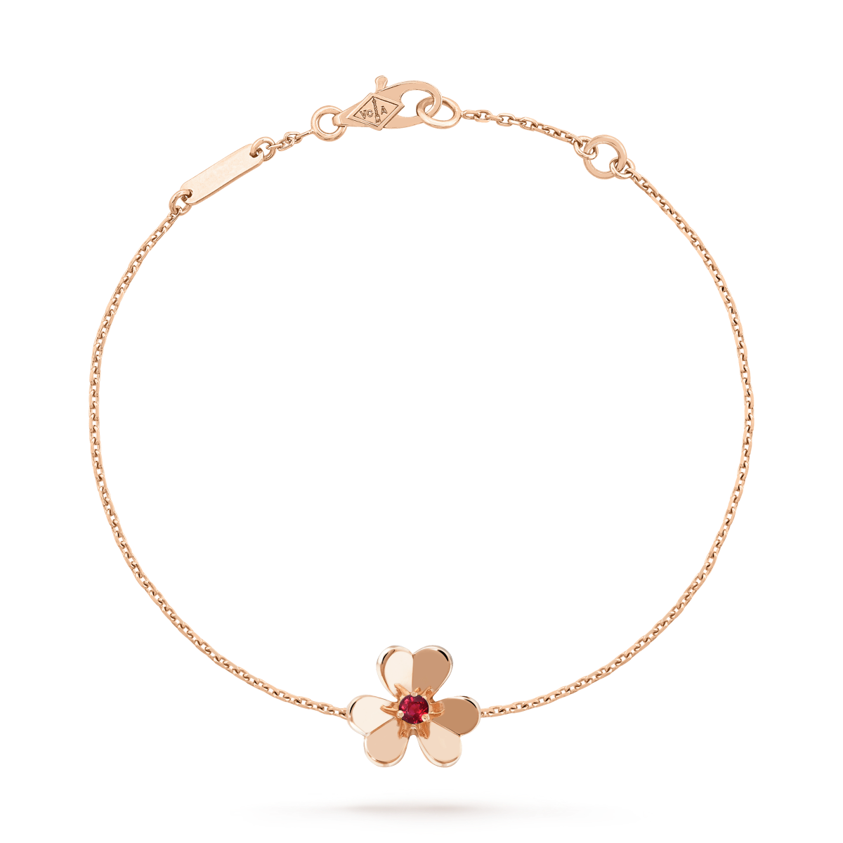[Rani Jewelry]FRIVOLE GOLD FLOWER PINK MALACHITE BRACELET