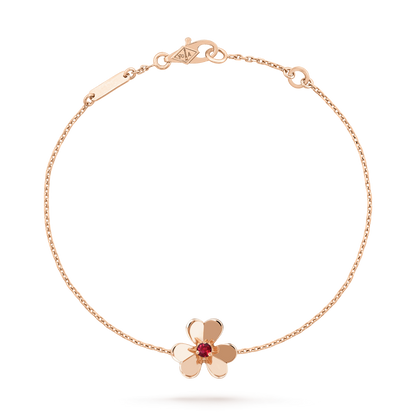 [Rani Jewelry]FRIVOLE GOLD FLOWER PINK MALACHITE BRACELET