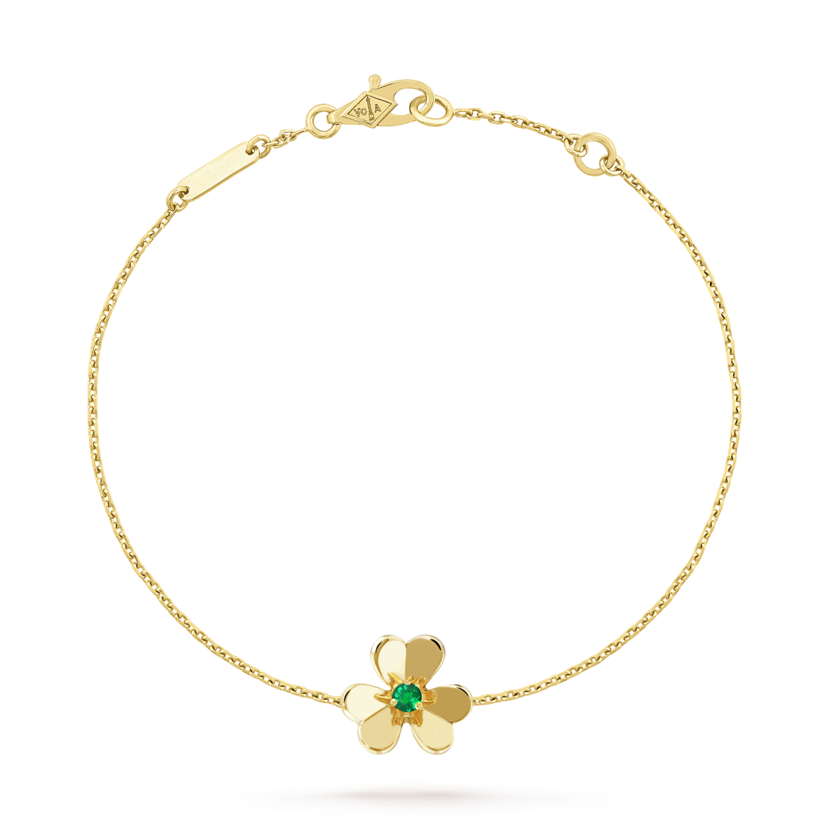 [Rani Jewelry]FRIVOLE GOLD FLOWER PINK MALACHITE BRACELET
