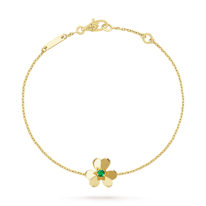 [Rani Jewelry]FRIVOLE GOLD FLOWER PINK MALACHITE BRACELET