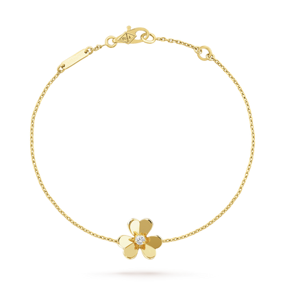 [Rani Jewelry]FRIVOLE GOLD FLOWER PINK MALACHITE BRACELET