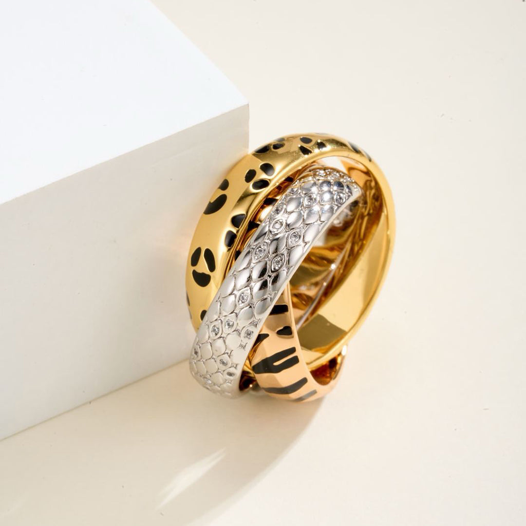 [Rani Jewelry] TRINITY  RING LEOPARD PRINT