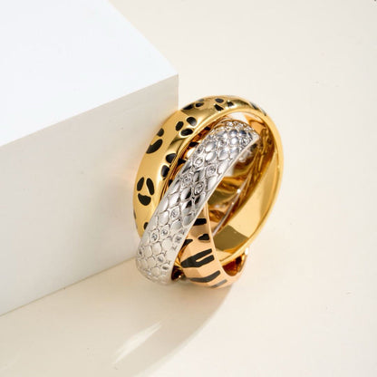 [Rani Jewelry] TRINITY  RING LEOPARD PRINT