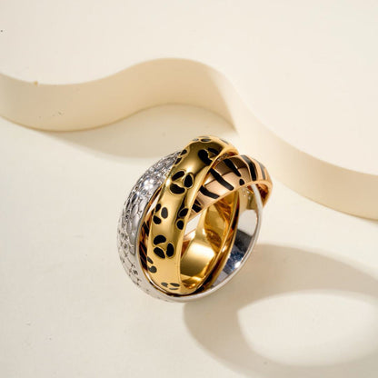 [Rani Jewelry] TRINITY  RING LEOPARD PRINT