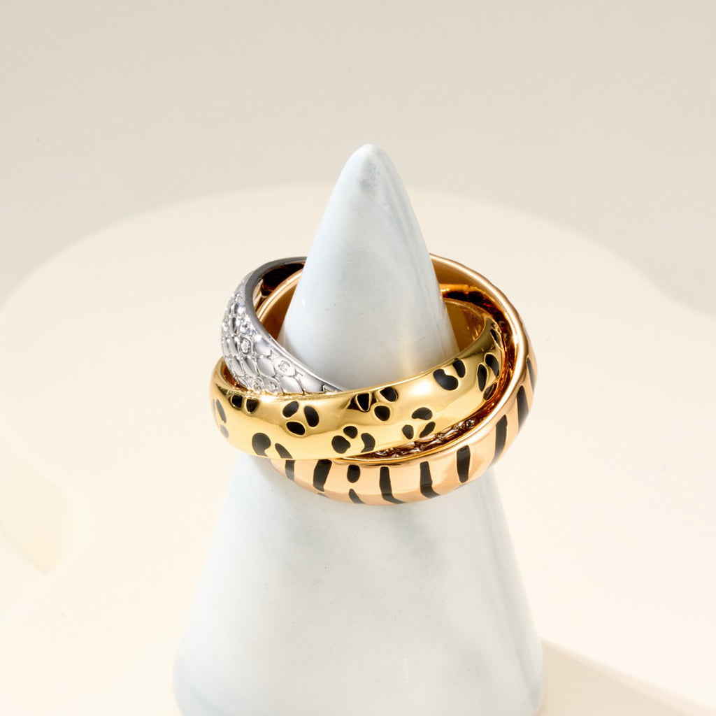 [Rani Jewelry] TRINITY  RING LEOPARD PRINT