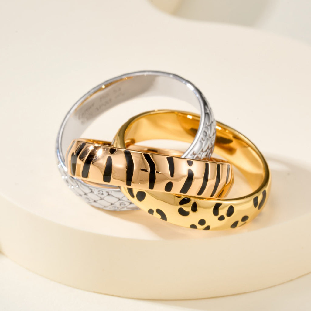 [Rani Jewelry] TRINITY  RING LEOPARD PRINT