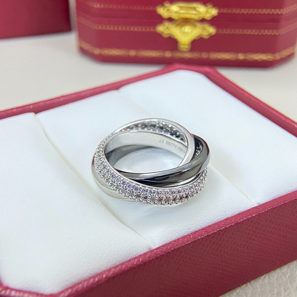 [Rani Jewelry] TRINITY 3.2MM RING BLACK CERAMIC