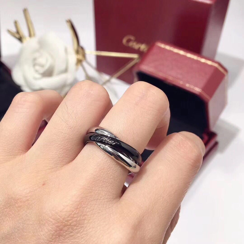 [Rani Jewelry] TRINITY 3.2MM RING BLACK CERAMIC