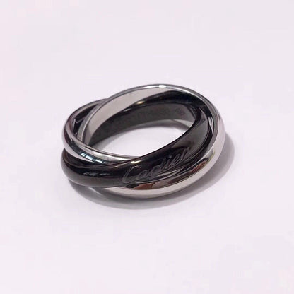 [Rani Jewelry] TRINITY 3.2MM RING BLACK CERAMIC