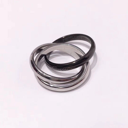 [Rani Jewelry] TRINITY 3.2MM RING BLACK CERAMIC