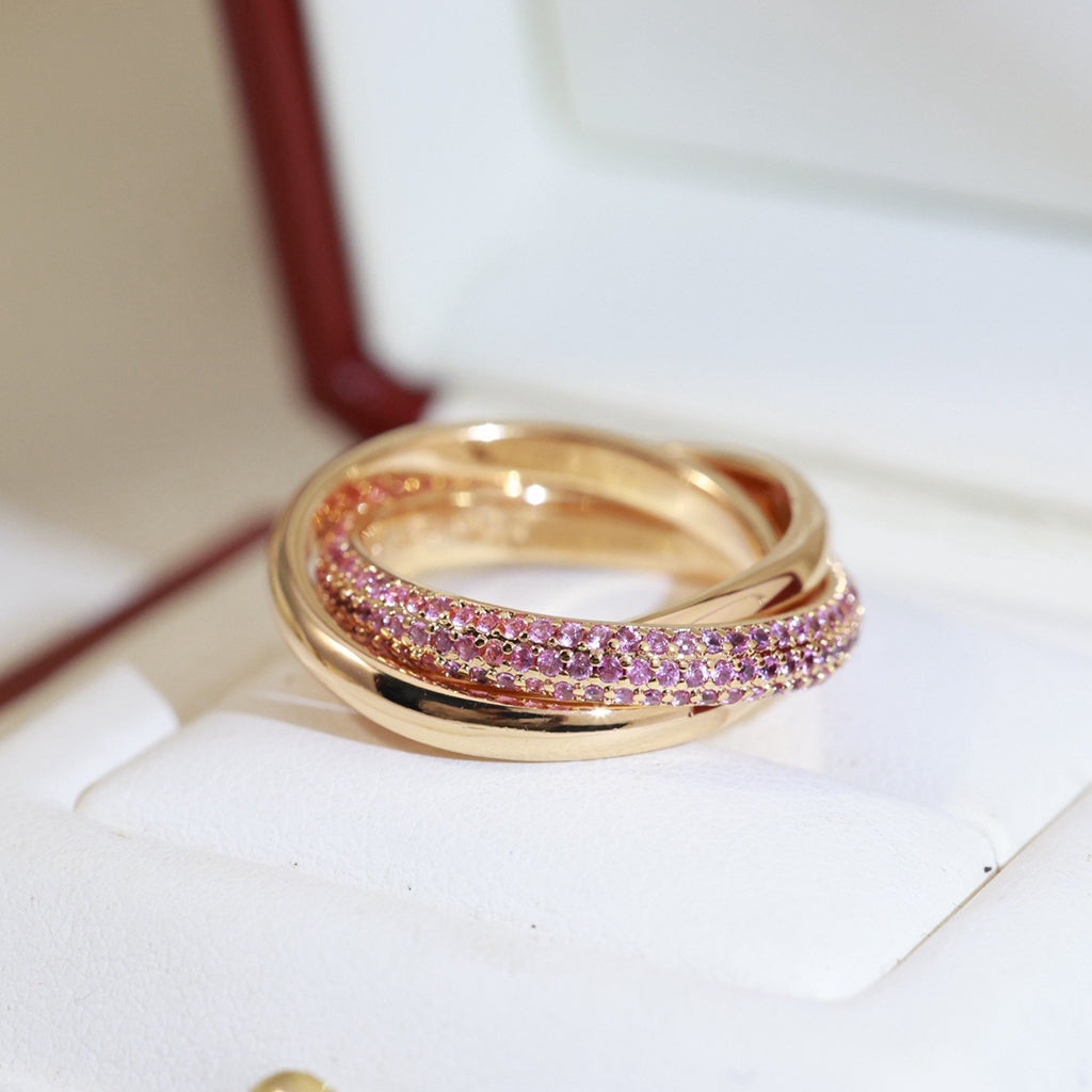 [Rani Jewelry] TRINITY 3.2MM RING PINK DIAMOND