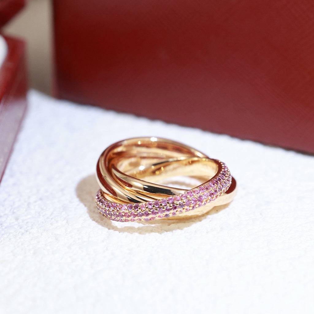 [Rani Jewelry] TRINITY 3.2MM RING PINK DIAMOND