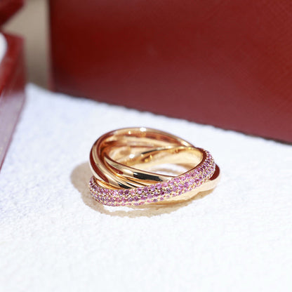 [Rani Jewelry] TRINITY 3.2MM RING PINK DIAMOND