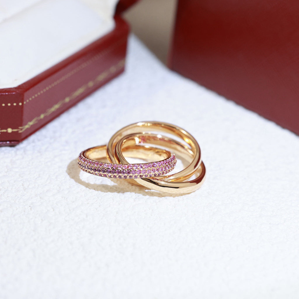 [Rani Jewelry] TRINITY 3.2MM RING PINK DIAMOND