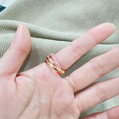 [Rani Jewelry] TRINITY 3.2MM RING PINK DIAMOND