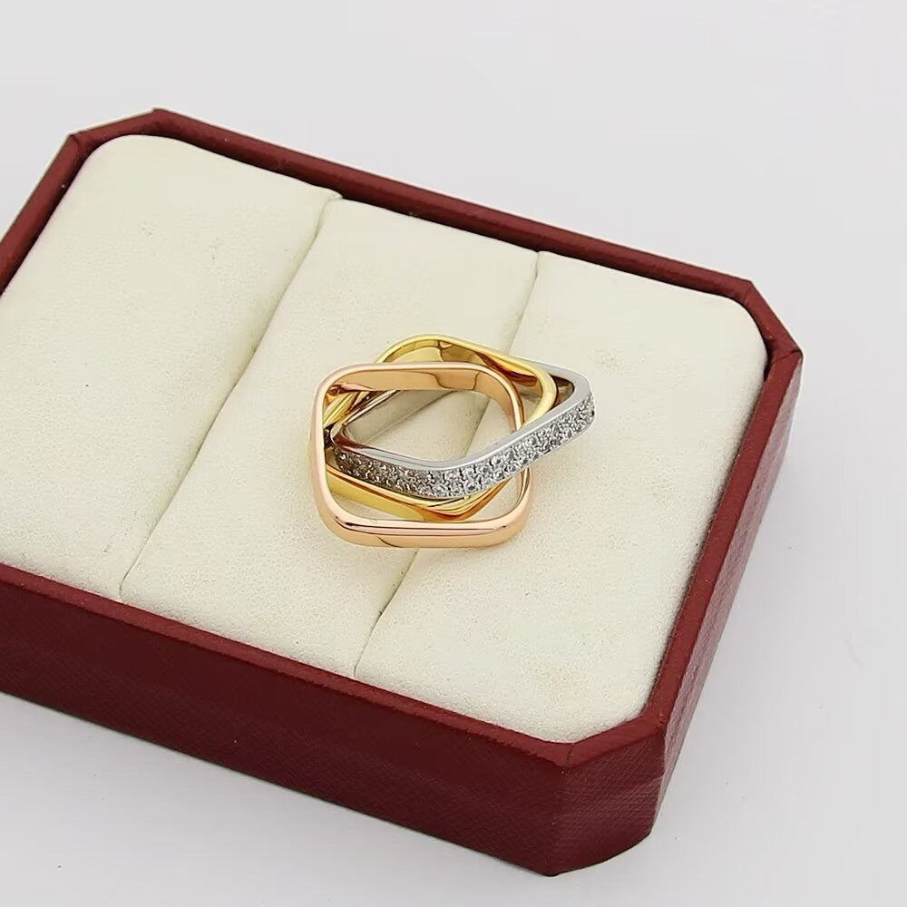 [Rani Jewelry] TRINITY 3.5MM CUSHION RING COLLECTION