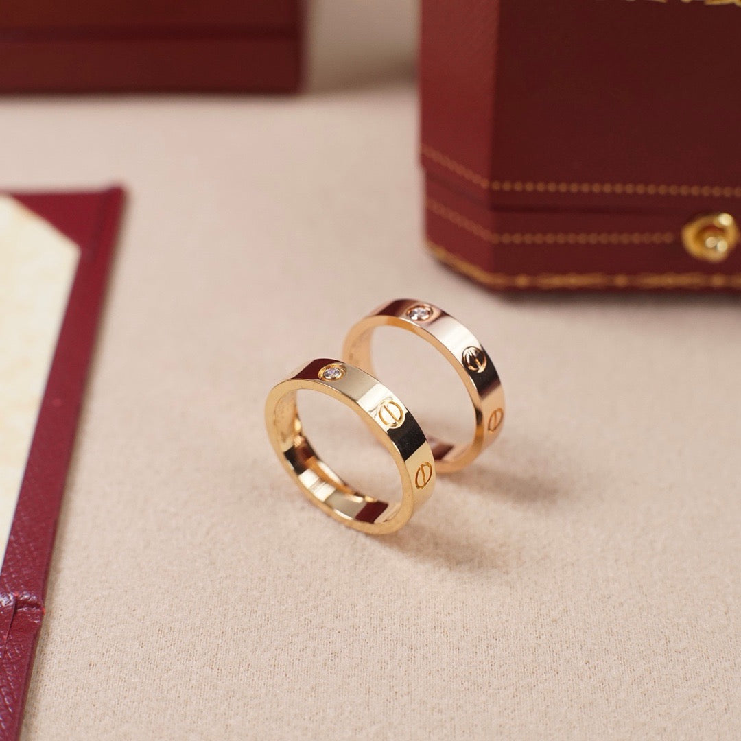 [Rani Jewelry] LOVE 4MM 1 DIAMOND RING