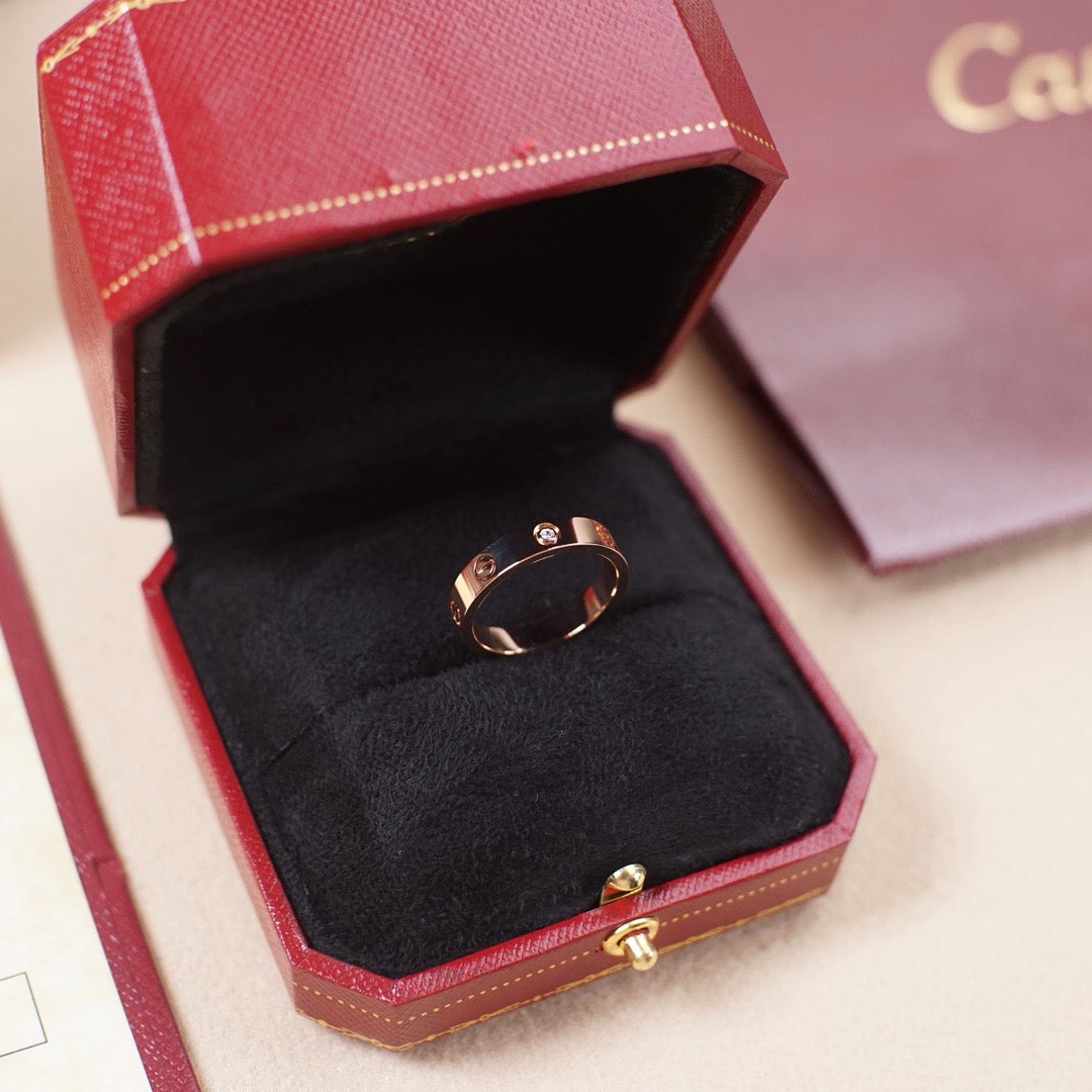 [Rani Jewelry] LOVE 4MM 1 DIAMOND RING