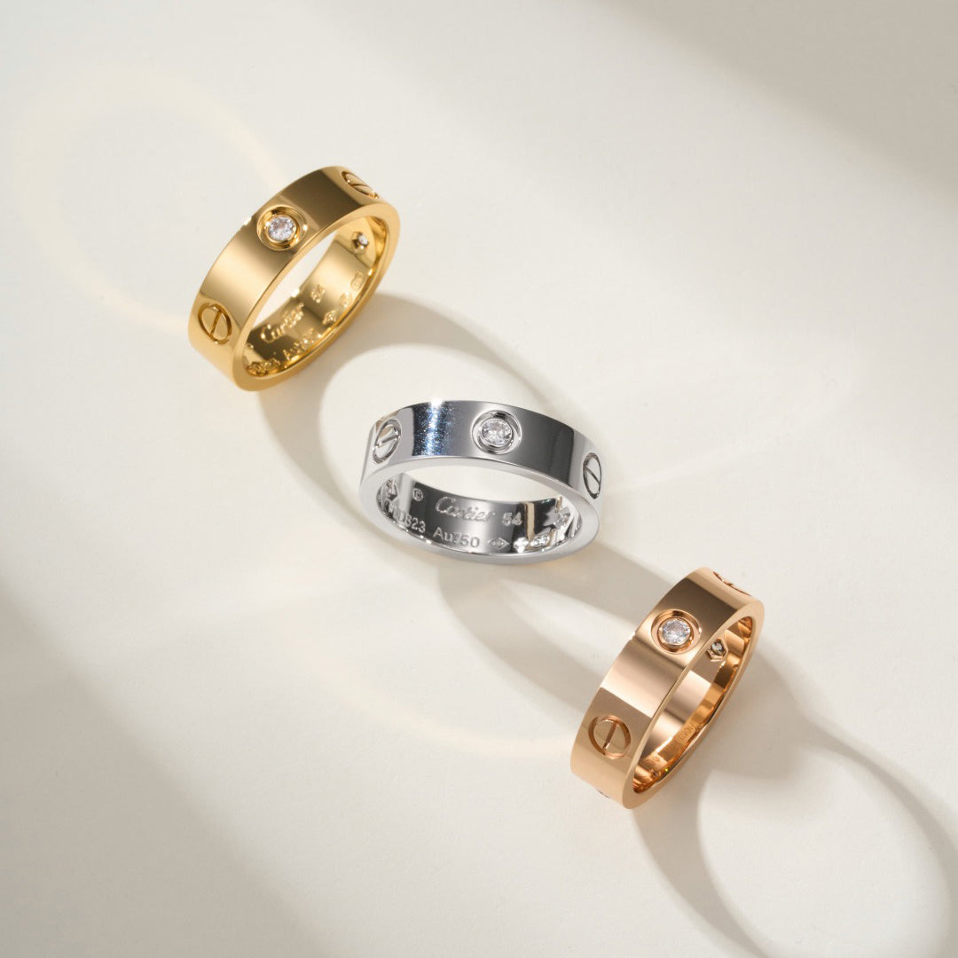 [Rani Jewelry] LOVE 4MM 1 DIAMOND RING
